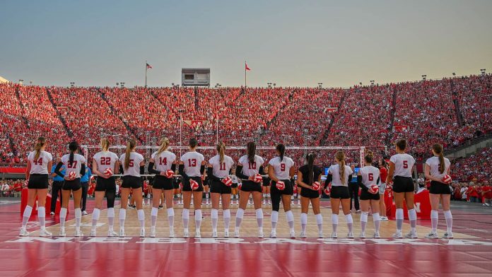 nebraska volleyball sets record